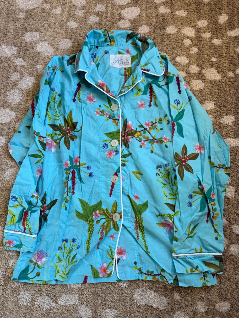The Cat’s Pajama Set-Blue Botanical Small - Picture 2 of 10
